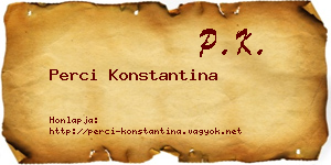 Perci Konstantina névjegykártya